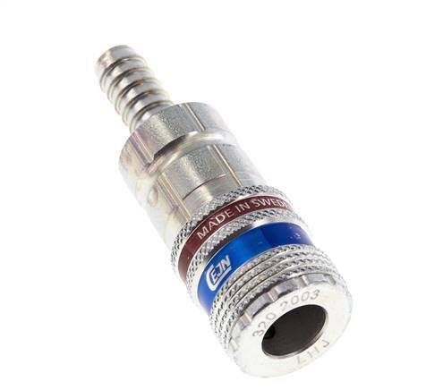 Steel/brass DN 7.6 (7.2 Euro) Safety Air Coupling Socket 9 mm Hose Pillar