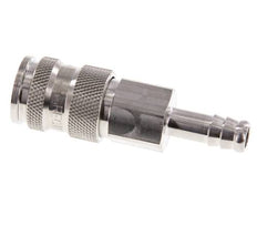 Stainless Steel 316L DN 7.8 Air Coupling Socket 9 mm Hose Pillar Double Shut-Off