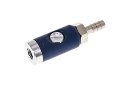 Hardened steel DN 7.4 Safety Air Coupling Socket with Push Button 9 mm Hose Pillar