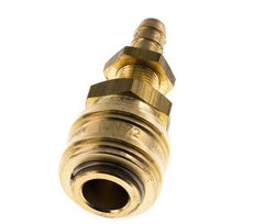 Brass DN 7.2 (Euro) Air Coupling Socket 8 mm Hose Pillar Bulkhead