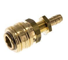 Brass DN 7.2 (Euro) Air Coupling Socket 8 mm Hose Pillar Bulkhead