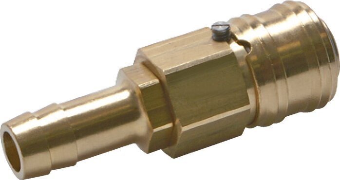 Brass DN 7.2 (Euro) Air Coupling Socket 13 mm Hose Pillar with Lock