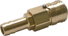 Brass DN 7.2 (Euro) Air Coupling Socket 13 mm Hose Pillar with Lock