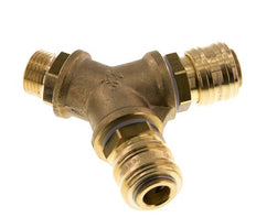 Brass DN 7.2 (Euro) Air Coupling Socket G 1/2 inch Male Wall-Mount 2-way
