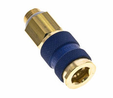 Brass DN 7.2 (Euro) Blue-Coded Air Coupling Socket G 1/4 inch Male