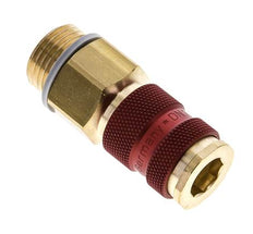 Brass DN 7.2 (Euro) Red-Coded Air Coupling Socket G 1/2 inch Male