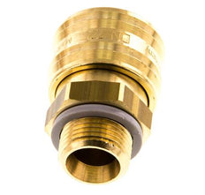 Brass DN 7.2 (Euro) Air Coupling Socket G 3/8 inch Male Double Shut-Off