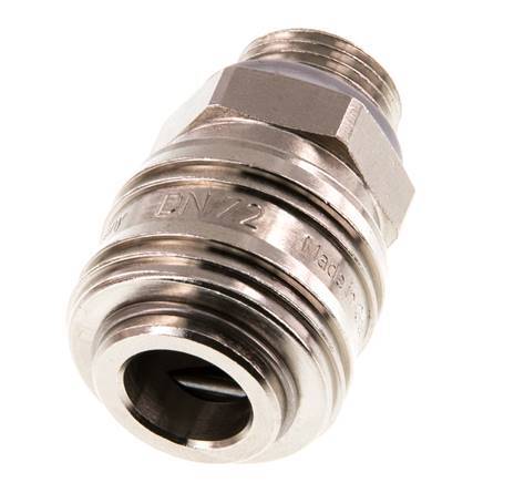 Nickel-plated Brass DN 7.2 (Euro) Air Coupling Socket G 3/8 inch Male