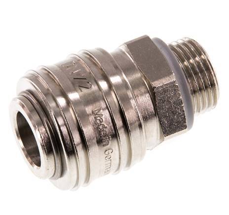 Nickel-plated Brass DN 7.2 (Euro) Air Coupling Socket G 3/8 inch Male