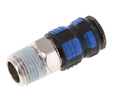 Nickel-plated Brass DN 7.8 Air Coupling Socket R 1/2 inch Male