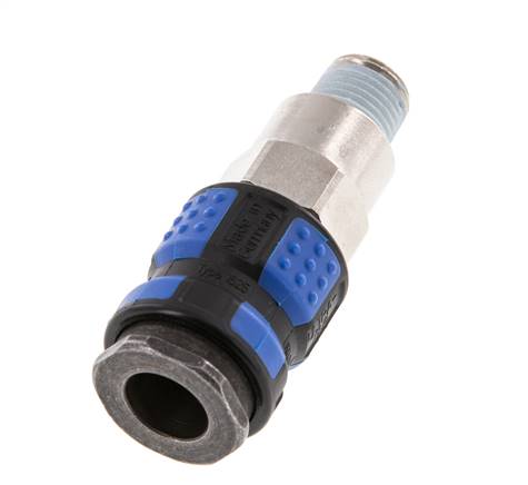 Nickel-plated Brass DN 7.8 Air Coupling Socket R 1/4 inch Male
