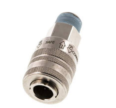 Nickel-plated Brass DN 7.8 Safety Air Coupling Socket R 3/8 inch Male