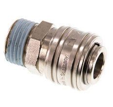 Nickel-plated Brass DN 7.2 (Euro) Air Coupling Socket G 1/2 inch Male Double Shut-Off