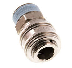 Nickel-plated Brass DN 7.2 (Euro) Air Coupling Socket G 1/2 inch Male Double Shut-Off