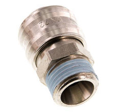 Nickel-plated Brass DN 7.2 (Euro) Air Coupling Socket G 1/2 inch Male Double Shut-Off