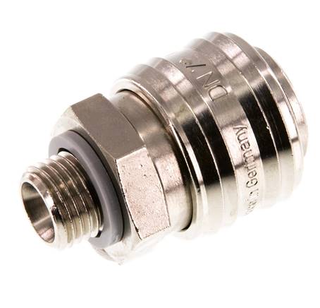 Nickel-plated Brass DN 7.2 (Euro) Air Coupling Socket G 1/4 inch Male