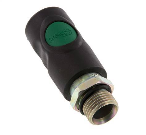 Composite material DN 7.4 Safety Air Coupling Socket with Push Button G 1/2 inch Male