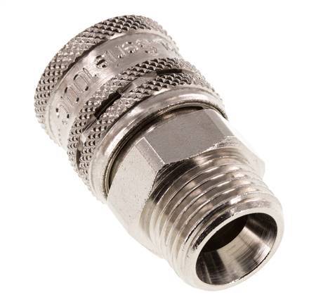 Steel DN 7.2 (Euro) Safety Air Coupling Socket G 1/2 inch Male