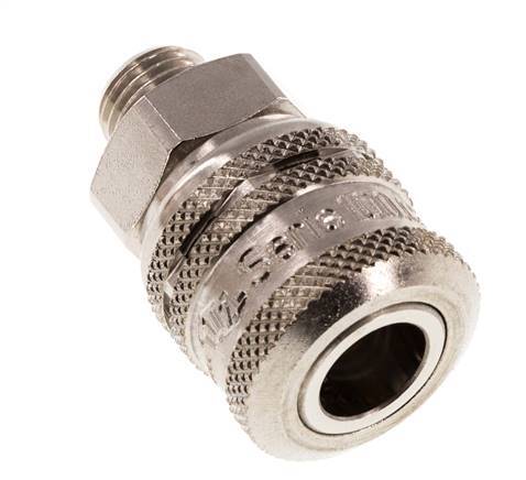 Steel DN 7.2 (Euro) Safety Air Coupling Socket G 1/4 inch Male