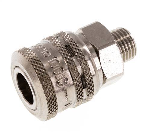 Steel DN 7.2 (Euro) Safety Air Coupling Socket G 1/4 inch Male