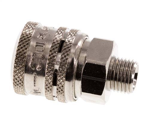 Steel DN 7.2 (Euro) Safety Air Coupling Socket G 1/4 inch Male