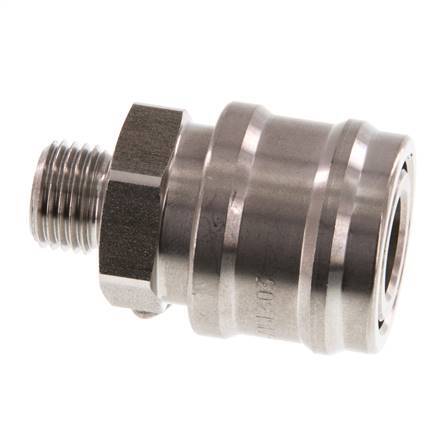 Stainless steel DN 7.2 (Euro) Air Coupling Socket G 1/4 inch Male