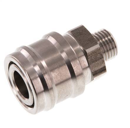 Stainless steel DN 7.2 (Euro) Air Coupling Socket G 1/4 inch Male