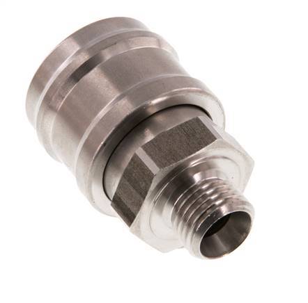 Stainless steel DN 7.2 (Euro) Air Coupling Socket G 1/4 inch Male