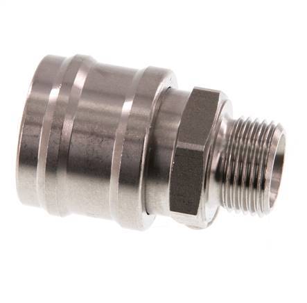 Stainless steel DN 7.2 (Euro) Air Coupling Socket G 3/8 inch Male