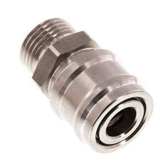 Stainless steel DN 7.2 (Euro) Air Coupling Socket G 1/2 inch Male Double Shut-Off