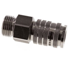 Stainless steel DN 7.8 Air Coupling Socket G 1/2 inch Male Double Shut-Off