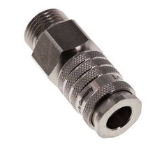 Stainless steel DN 7.8 Air Coupling Socket G 1/2 inch Male Double Shut-Off