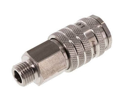 Stainless steel DN 7.8 Air Coupling Socket G 1/4 inch Male Double Shut-Off