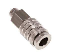 Stainless steel DN 7.8 Air Coupling Socket G 1/4 inch Male Double Shut-Off