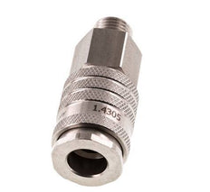 Stainless steel DN 7.8 Air Coupling Socket G 1/4 inch Male Double Shut-Off