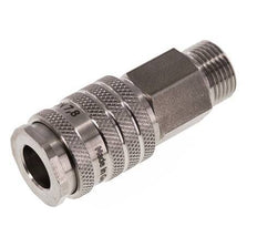 Stainless steel DN 7.8 Air Coupling Socket G 3/8 inch Male Double Shut-Off