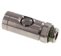 Stainless Steel 316L DN 7.4 Safety Air Coupling Socket With Push Button G 1/2 inch Male