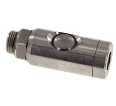 Stainless Steel 316L DN 7.4 Safety Air Coupling Socket With Push Button G 3/8 inch Male