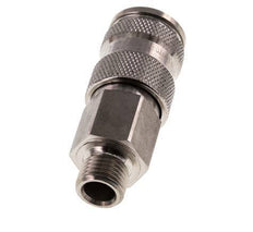 Stainless steel 306L DN 7.8 Air Coupling Socket G 1/4 inch Male Double Shut-Off