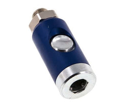 Hardened steel DN 7.4 Safety Air Coupling Socket with Push Button G 1/4 inch Male