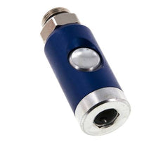 Hardened steel DN 7.4 Safety Air Coupling Socket with Push Button G 3/8 inch Male