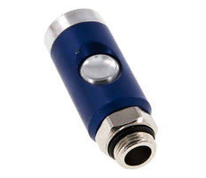 Hardened steel DN 7.4 Safety Air Coupling Socket with Push Button G 3/8 inch Male