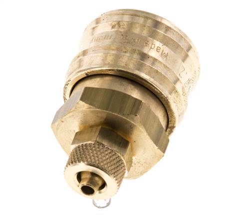 Brass DN 7.2 (Euro) Air Coupling Socket 4x6 mm Union Nut