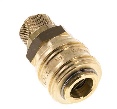 Brass DN 7.2 (Euro) Air Coupling Socket 8x10 mm Union Nut