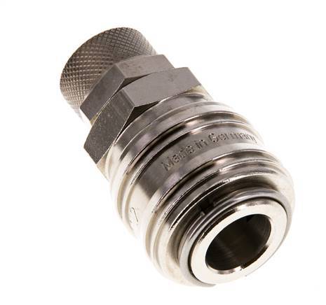 Nickel-plated Brass DN 7.2 (Euro) Air Coupling Socket 8x10 mm Union Nut
