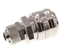 Nickel-plated Brass DN 7.2 (Euro) Air Coupling Socket 9x12 mm Union Nut