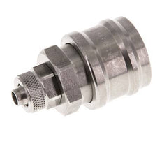 Stainless steel DN 7.2 (Euro) Air Coupling Socket 6x8 mm Union Nut