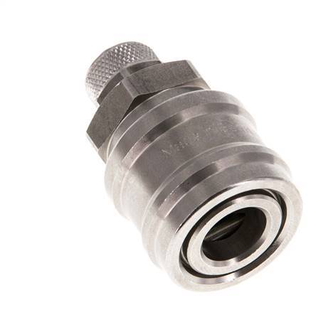 Stainless steel DN 7.2 (Euro) Air Coupling Socket 6x8 mm Union Nut