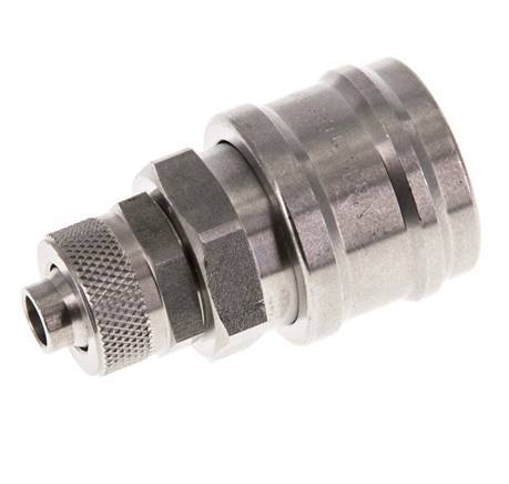 Stainless steel DN 7.2 (Euro) Air Coupling Socket 8x10 mm Union Nut