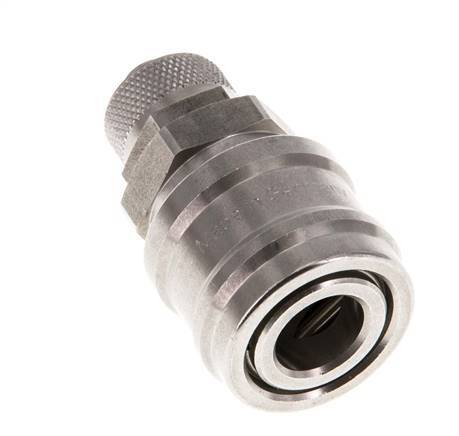 Stainless steel DN 7.2 (Euro) Air Coupling Socket 8x10 mm Union Nut